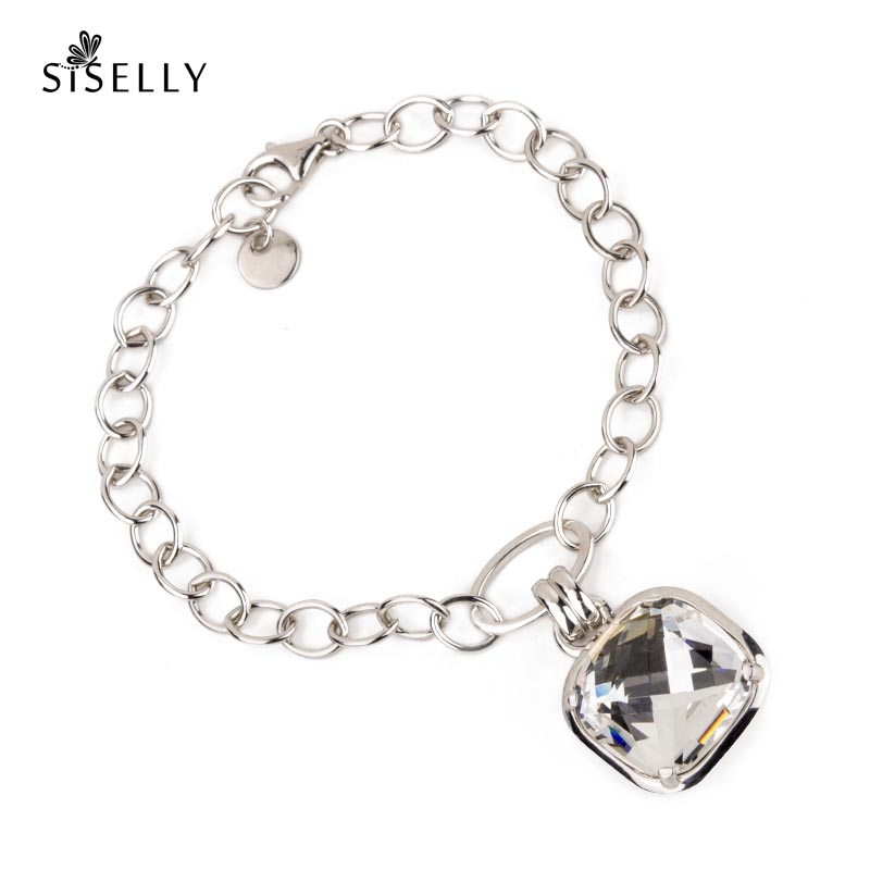 Great gift idea - silver bracelet with Swarovski crystal
