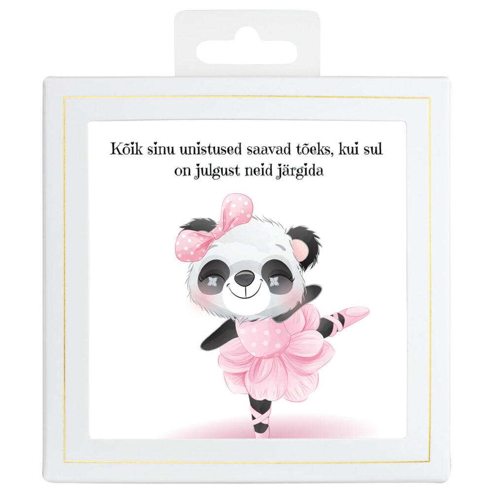 Hõbekõrvarõngad sõnumikaardiga “Kõik sinu unistused saavad tõeks ...”