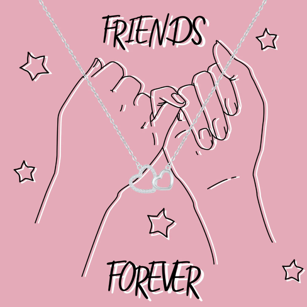 Sõnumikaart Kaelakee "Friends forever"