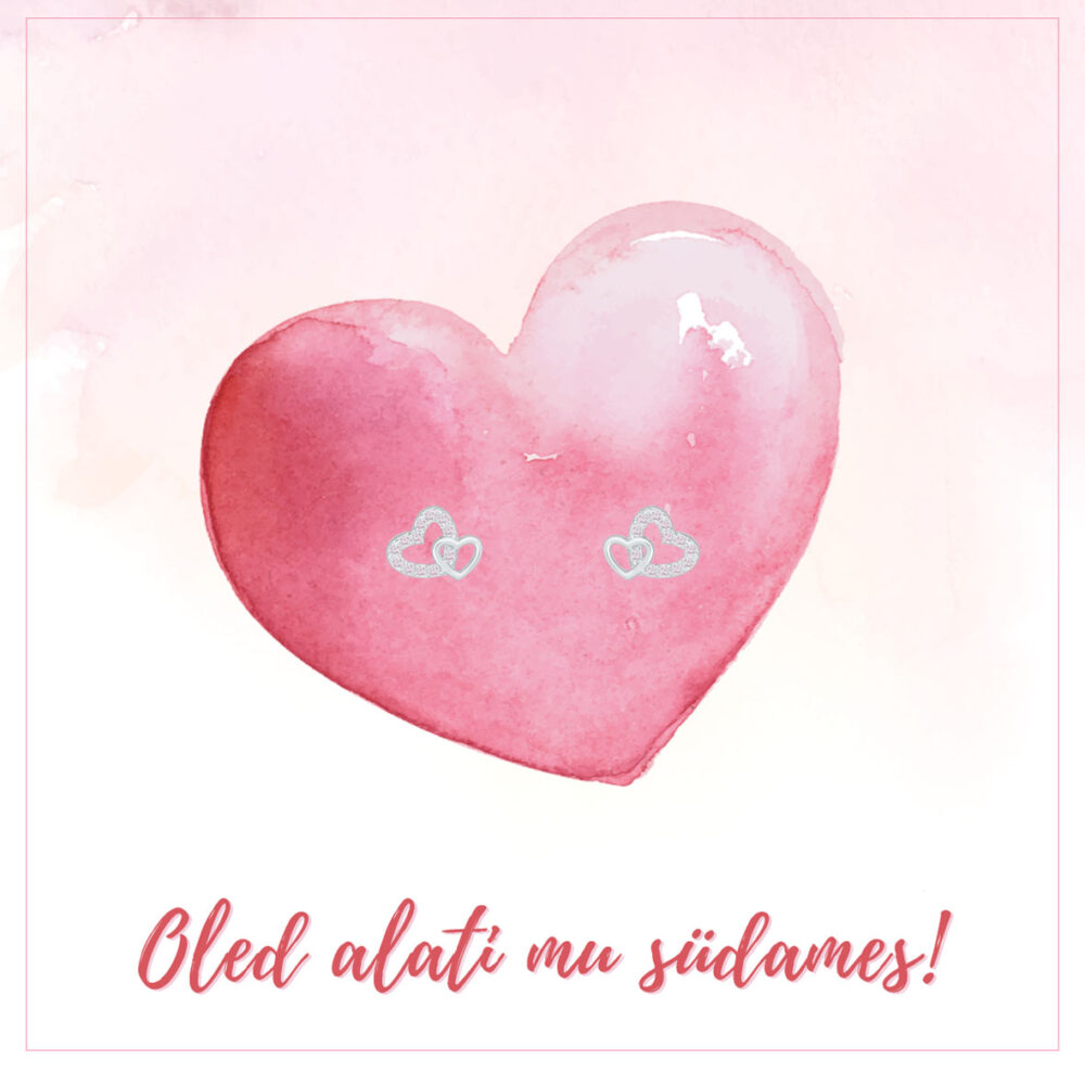 Sõnumikaart Kõrvarõngad "Oled alati mu südames!"