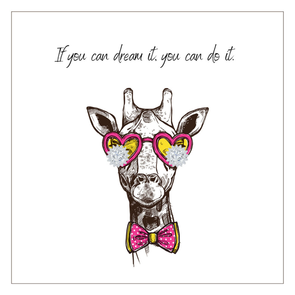 Sõnumikaart Kõrvarõngad "If you can dream it, you can do it."