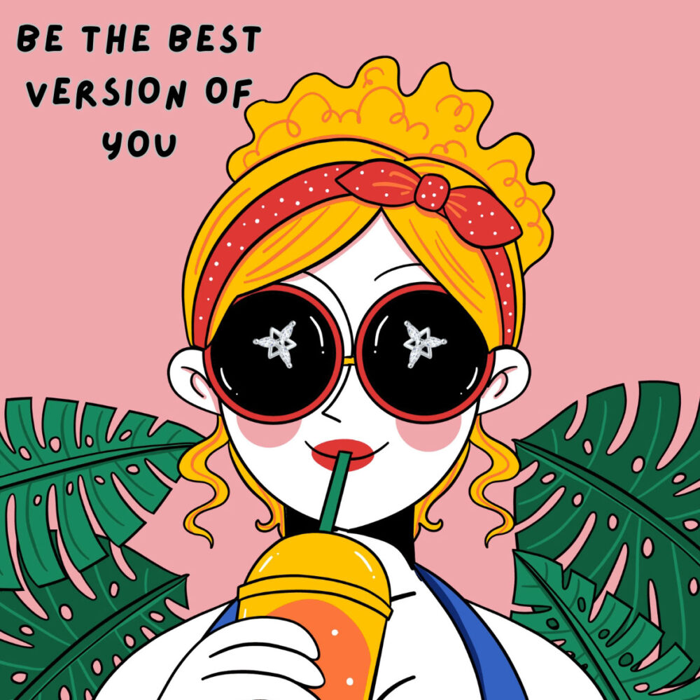 Sõnumikaart Kõrvarõngad "Be the best version of you"